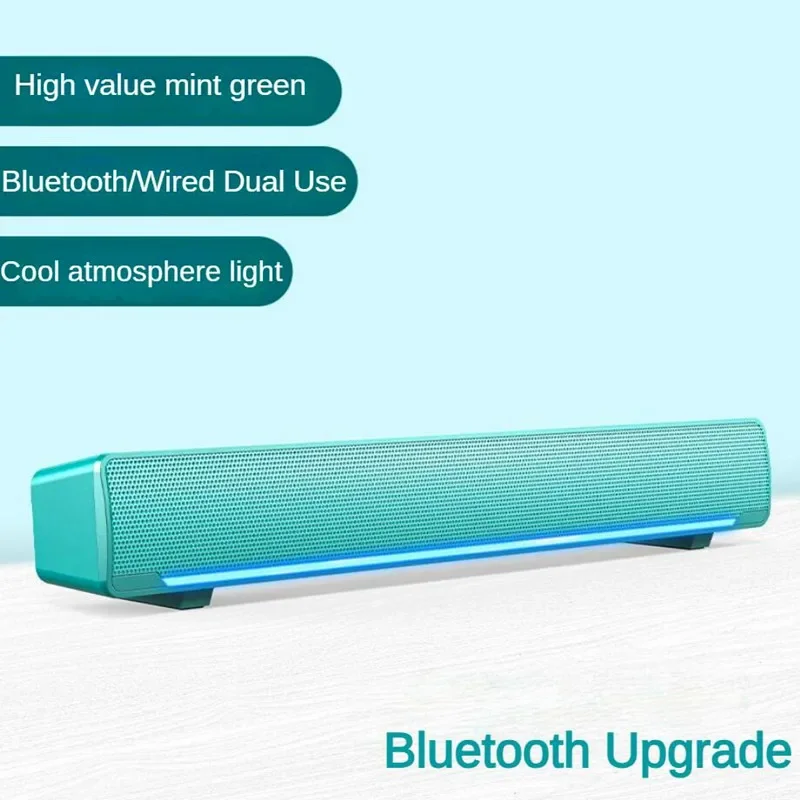 Computer Sound Bar Wired And Wireless Bluetooth 5.0 Speaker For TV Soundbar Wireless Subwoofer Multimedia Soundbox For TV Laptop