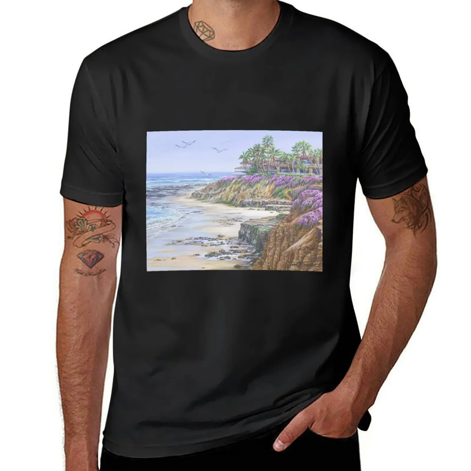 

Low Tide Solana Beach T-Shirt plain blacks T-shirts for men cotton