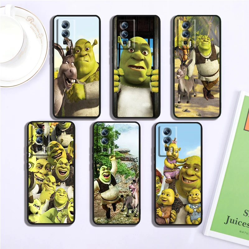 C-Cartoons Moive Shrek Coon For Xiaomi Redmi 9A 9C 9AT 10C 9 9T 10 12C 13C 8 12 K60 A1 K50 K40 5G Black Back Phone Case