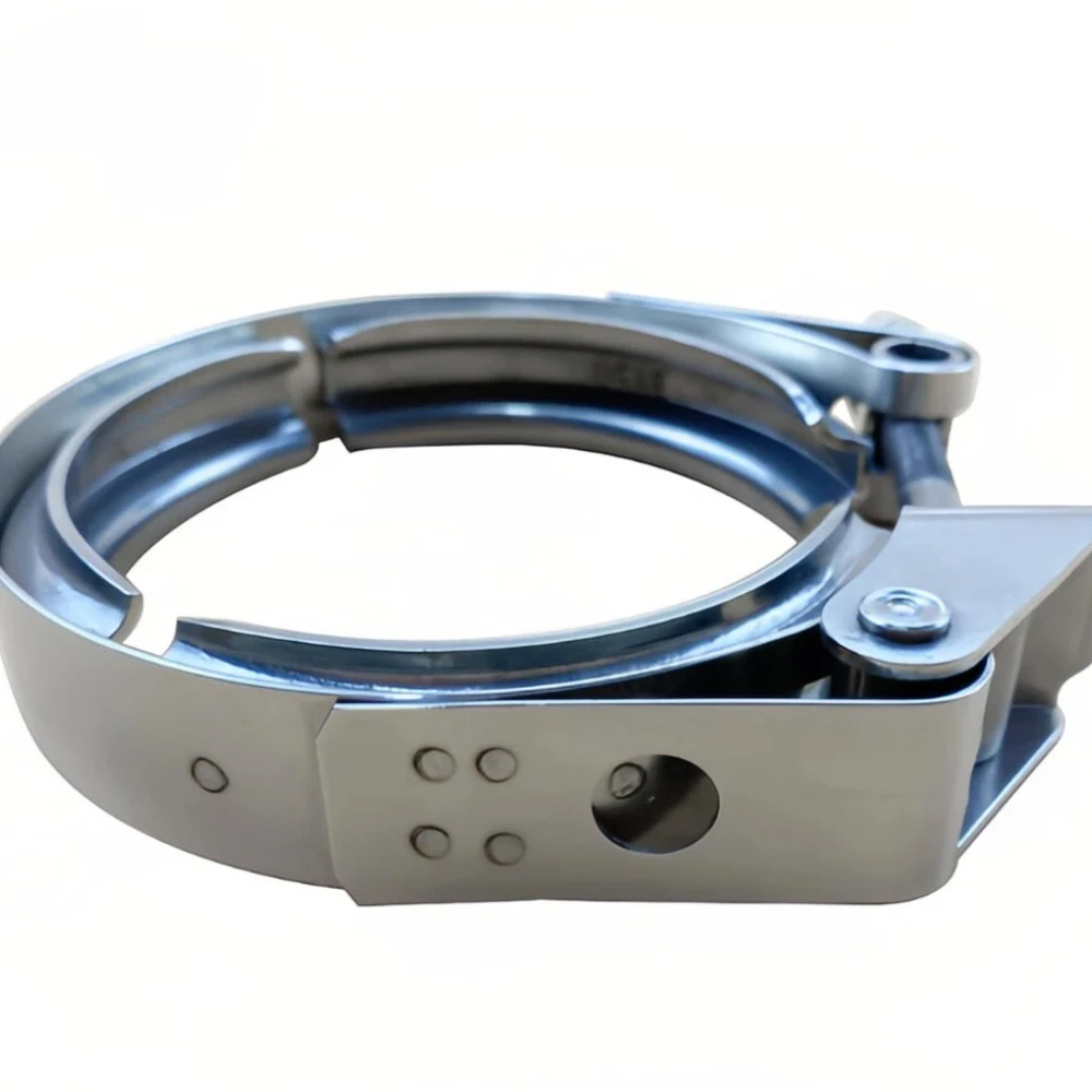 304 Stainless Steel 1.5/1.75/2/2.5/3 Inches 38 45 51 63 76 mm Quick-Release V-Clamp Muffler Clamp Turbine Exhaust Pipe V-Clamp