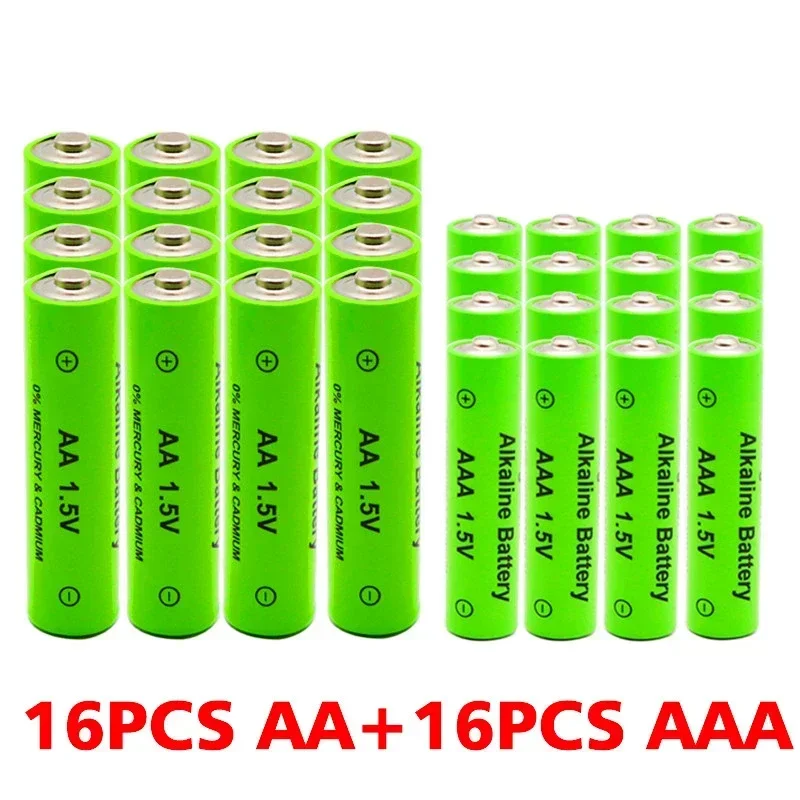 Genuine AAA + AA Rechargeable AA 1.5V 3800mAh - 1.5V AAA 3000mAh Alkaline Battery Flashlight Toy Watch MP3 Player, Free Delivery