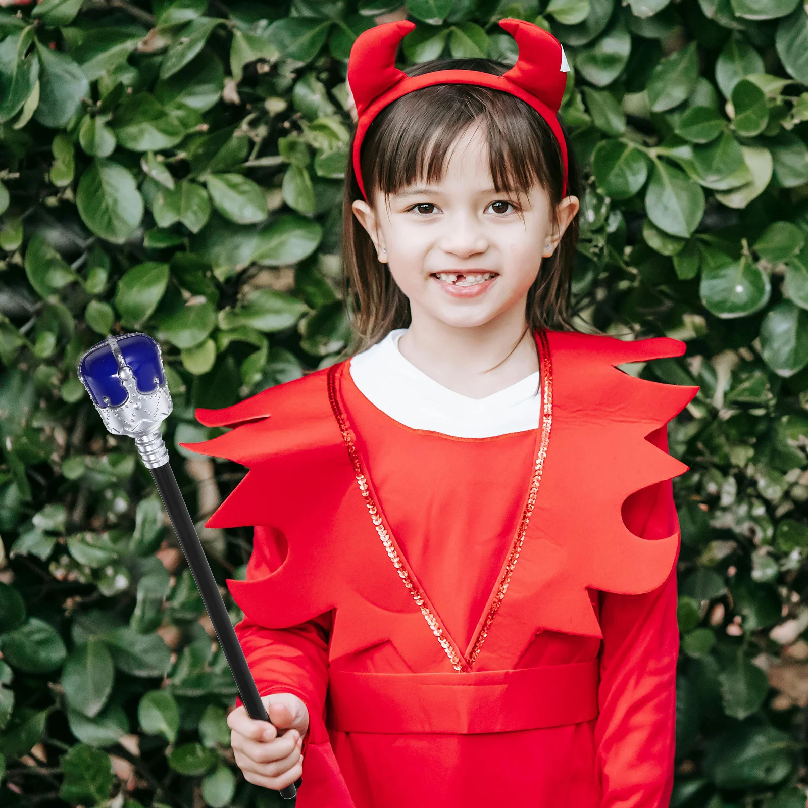 عصا المشي البلاستيكية خفيفة الوزن من King Scepter Halloween Cane Prop لتزيين الحفلات التنكرية وإكسسوارات الأدوار