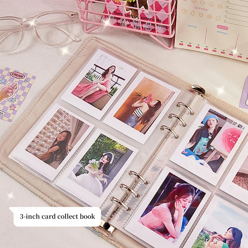 A5 Cute Butterfly Cover Girl Ins 3inch Card Photo Album Collect Book Kawaii Binder Photocards Kpop Idol Card Holder Storage