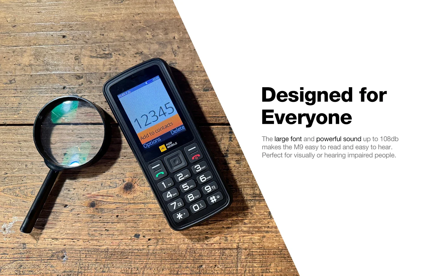 AGM M9 4G/2G Feature Phone 2.4"Screen Russian Or English Keyboard Dual SIM Large Button Big Battery Elderly Waterproof Cellphone