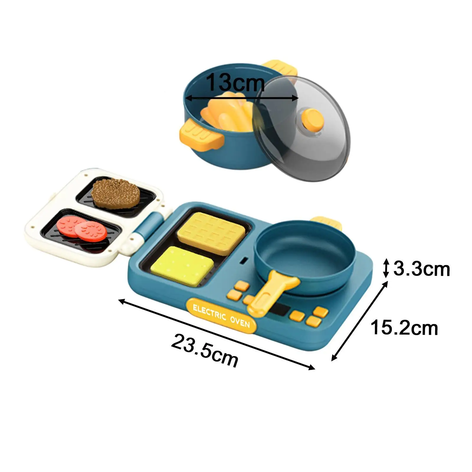 Juego de cocina, utensilios de cocina de simulación, olla y sartén, modelo preescolar con sonido y luz para niños, niñas, niños pequeños de 3 a 8 años