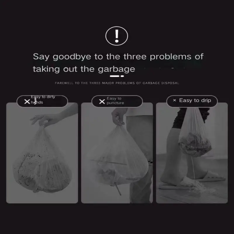 Drawstring Garbage Bag Thickened Garbage Disposal Bag Smart Trash Can Kitchen Toilet Garbage Storage Bag