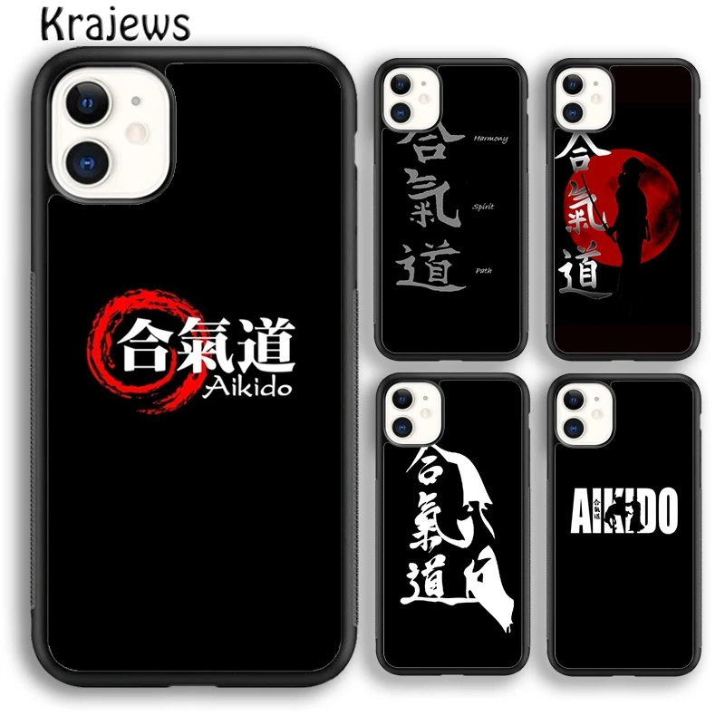 Krajews Japan Martial Aikido Phone Case Cover For iPhone 16 15 SE2020 14 6 7 8 plus 11 12 13 pro max coque Shell Fundas