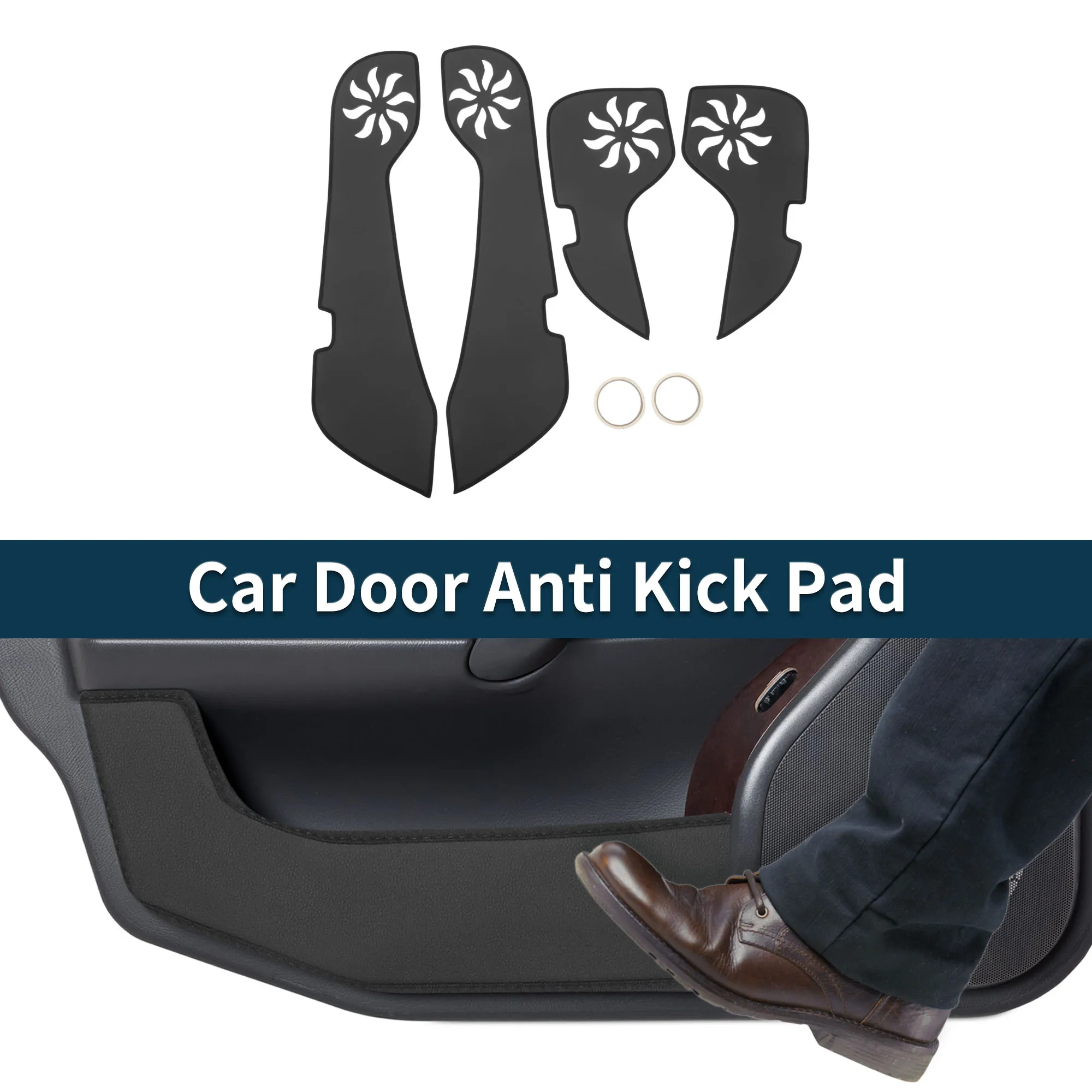 

UXCELL Car Door Anti Kick Pad Sticker Protector for Chevrolet Malibu 16-25 Black 1 Set