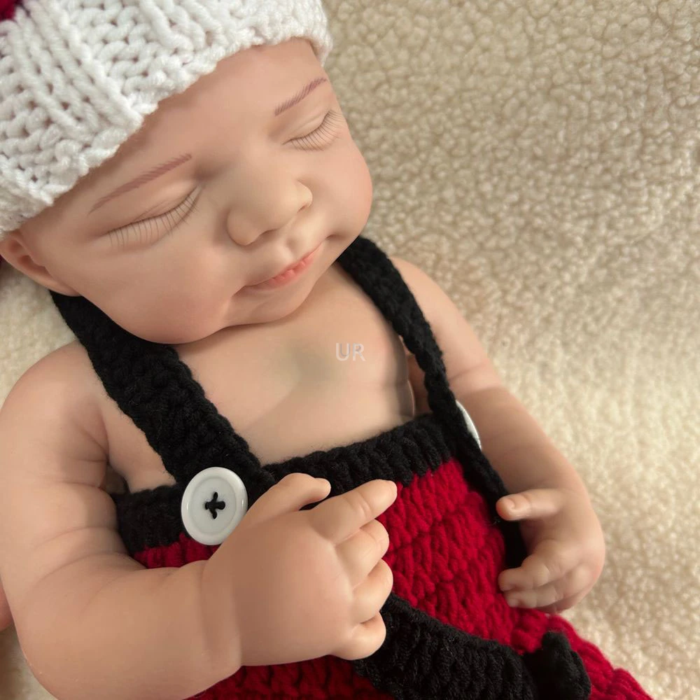 Painted Handmade Fake Newborn Baby Boy Girl Toys Collectibles for Kids Parents Artist 46cm Soft Full Body Silicone Reborn Doll
