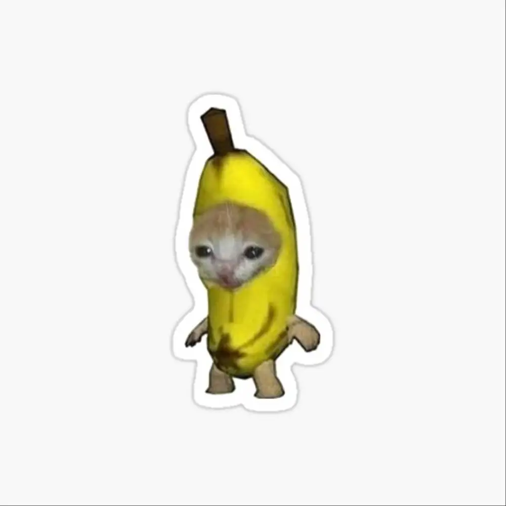 Kawaii Cat Memes Sticker Car Window Bumpers Die-cut Vinyl Stickers Decorative Accessories