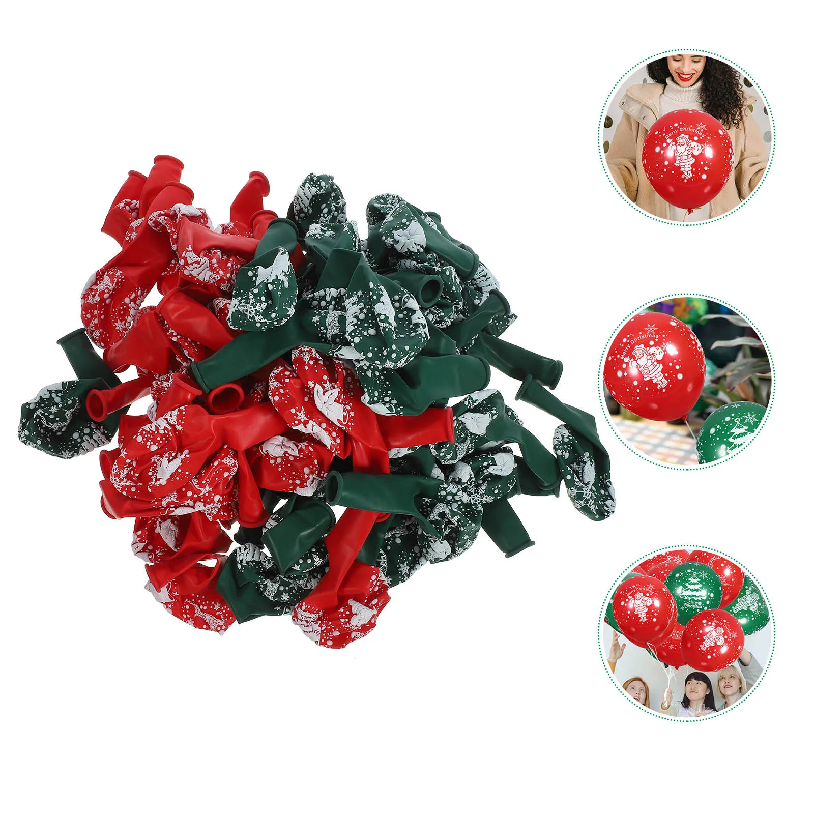 

200Pcs Pearl Latex Christmas Balloons 12inch Mixed Colors Merry Christmas Party Decoration Supplies Xmas Balloons Festival Decor