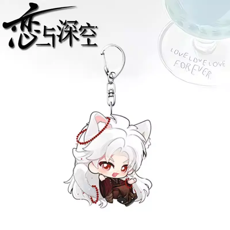 Anime Love and Deepspace 6cm Acrylic Keychain, Caleb, Easter Fashion Key Accessory for Bags, Backpack Decor and Surprise Gift