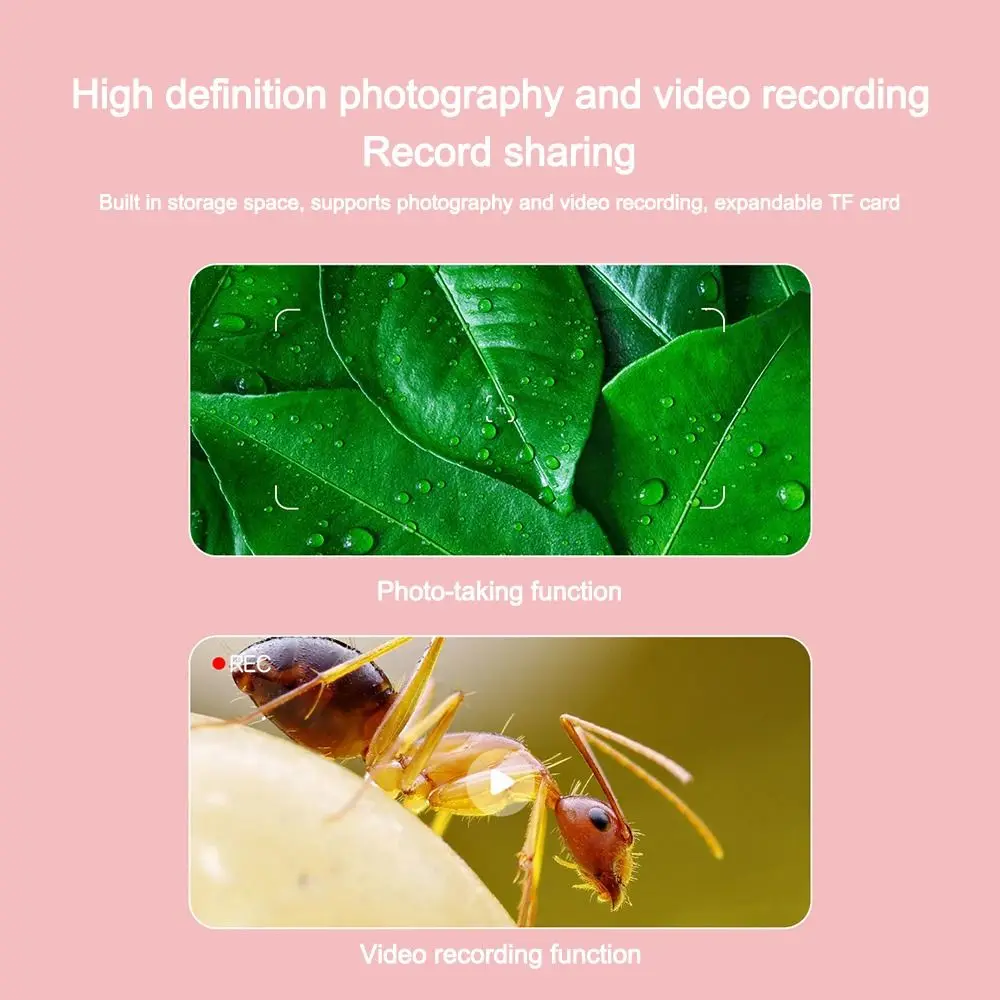 New 1000X Handheld Microscope Rechargeable 2.4 Inch Screen Digital Microscopes Mini Children Exploration Microscopes for