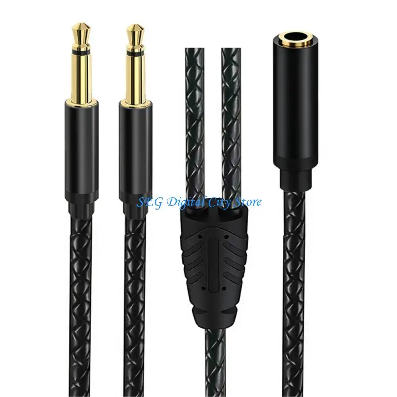 U75B 3.5 MM Headphone Cord, Short Y Branch Cable 30CM for Signal Routing Headsets