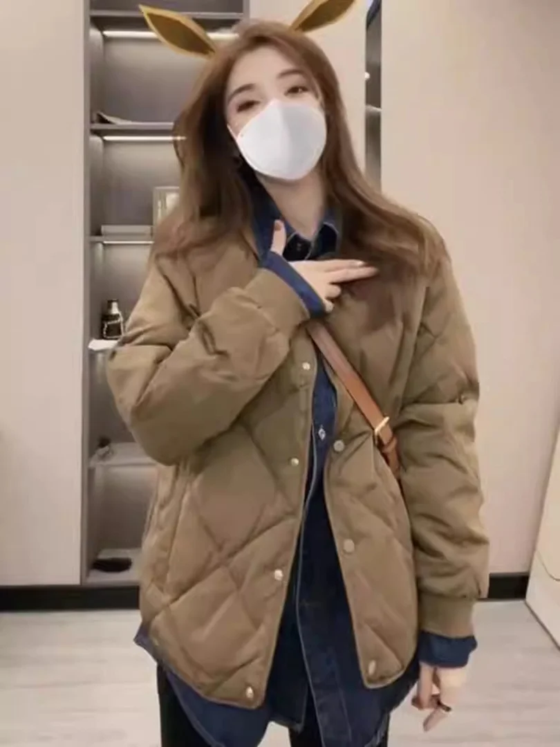 

Женская утепленная стеганая куртка свободного кроя из хлопка, осенне-зимняя новинка