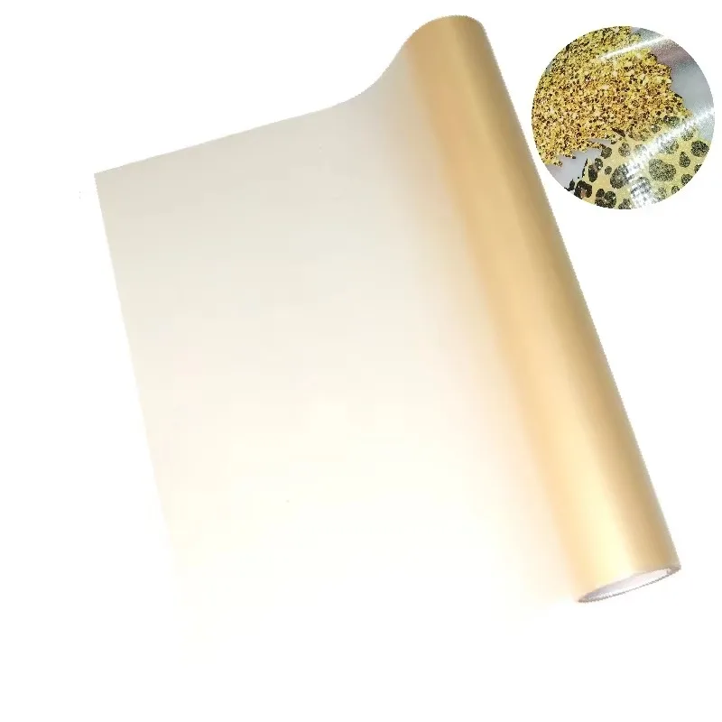 

30cm*5m Gold Glitter Printable Film HTV Vinyl DTF Inkjet Printable Films Heat Transfer Vinyl for Tshirt DIY Design