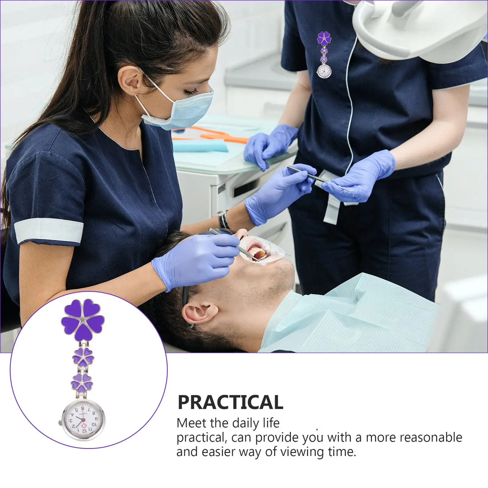 

1 шт. миниатюрные карманные часы из цинкового сплава для медсестер, декоративные часы для женщин-врачей, подарок для медсестер, практичные, долговечные, безопасные.