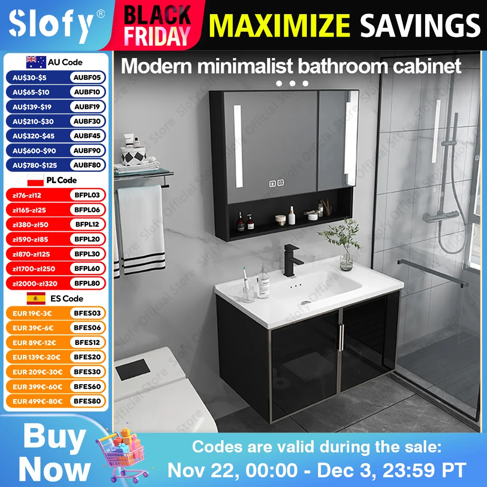 Modern Luxurious Bathroom Vanity Mirror Cabinet Integrated  Multifunctional Cabinet Artistic Ceramic Sink Bathroom Furniture