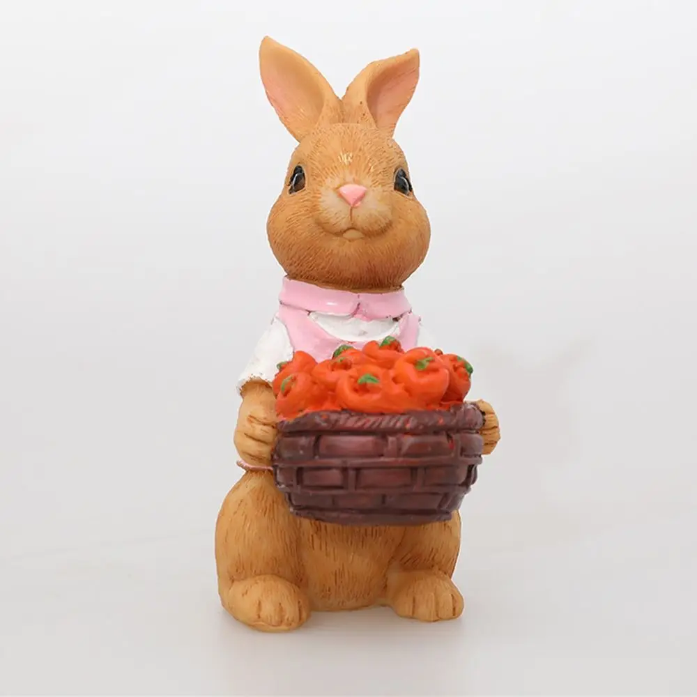 Nordic Stil Harz Kaninchen Figur Cartoon Niedlichen Tier Skulptur Handwerk Kreative Hase Statue Auto