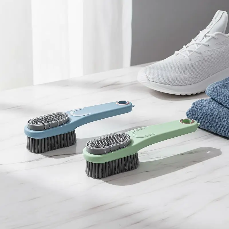 Double-sided Shoe Brush Soft Bristles Clothes Shoe Brushes Care Brush Waterproof Dirt Removal Cleaning Tool