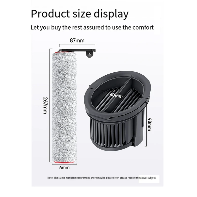 Kompatibel für dreame h20 ultra/h30 ultra staubsauger ersatz walze bürste hepa filter