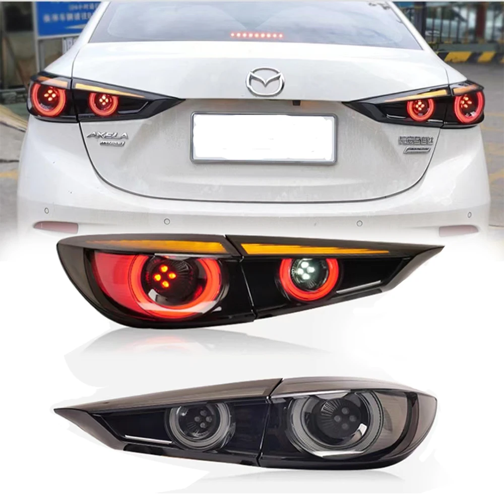 1Pair LED Tail Light for Mazda 3 AXELA 2014-2018 Car Rear Lamp Parts Auto Lighting System Sequential Synth