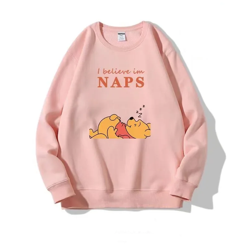 

Winnie The Pooh Crew Neck Sweatshirt Disney New Loose Cartoon Animation Cute Coat Top Winter Clothes Women