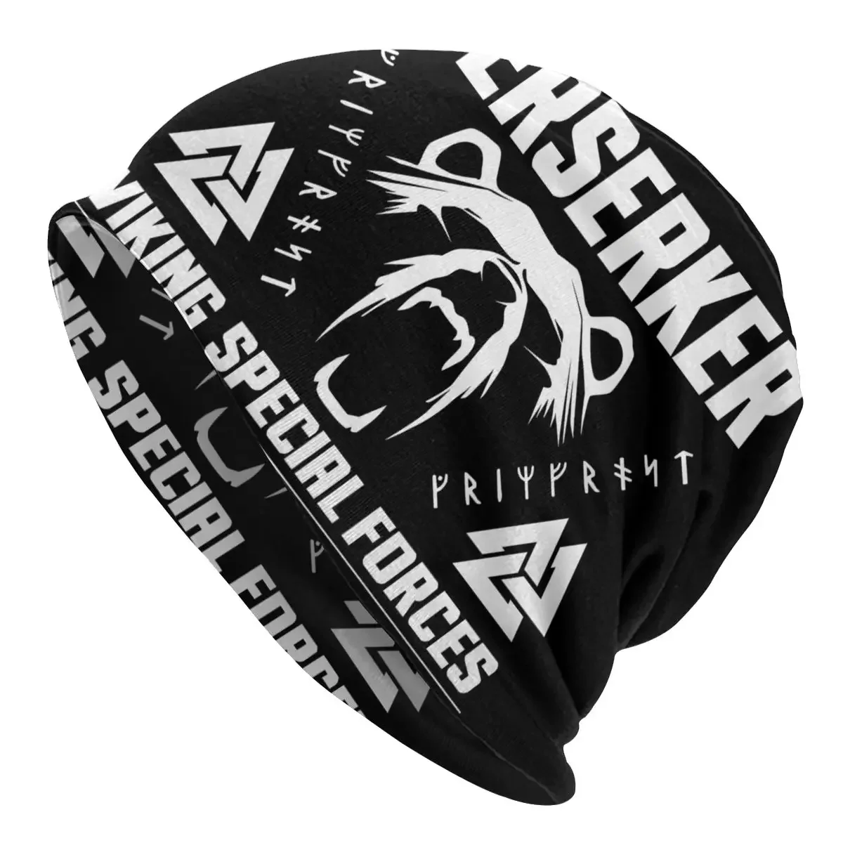 Berserker Valknut Symbol Thin Skullies Beanies Outdoor Caps For Men Women Mythology Ski Caps Bonnet Hats