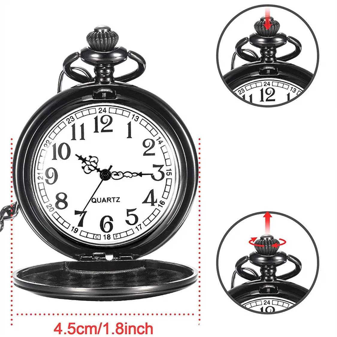 Exquisite Beste Mann Geschenk "Beste Mann für einen Tag" Quarz Taschenuhr Männer Fans Souvenir Geschenke mit 80cm Hals Kette Uhr