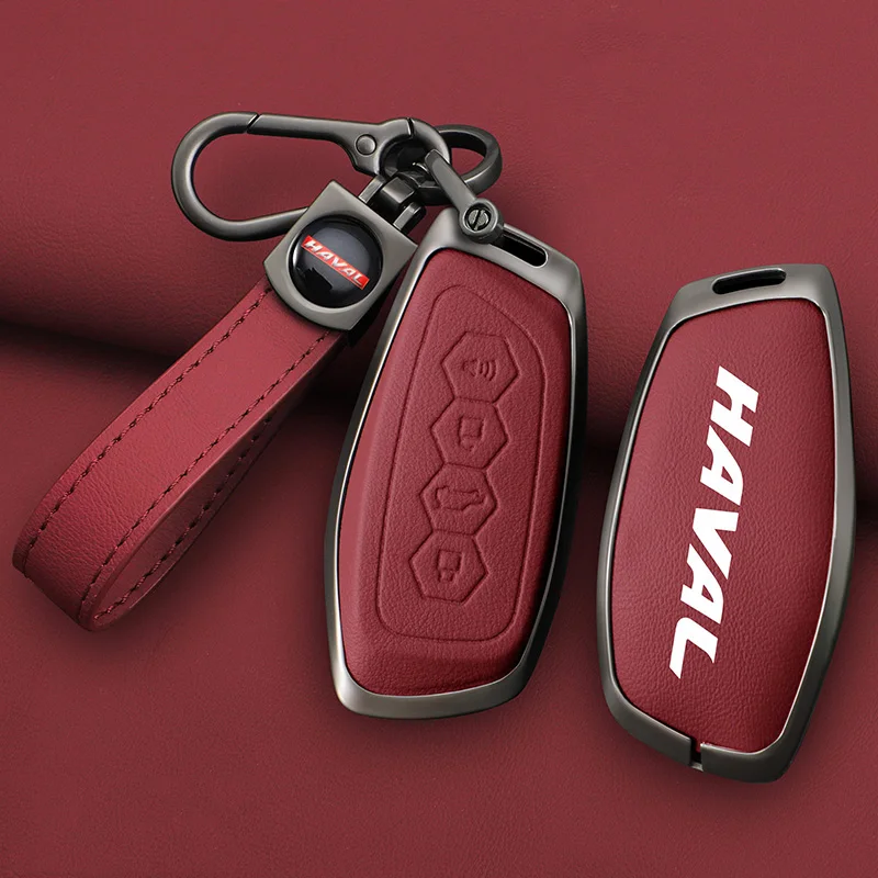 Zinc Alloy Leather Car Key Case Cover for Great Wall Haval/Hover H1 H6 H7 H4 H9 F5 F7 H2S Car-covers Shell Accessories