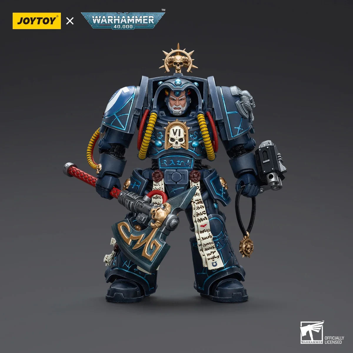 JOYTOY Warhammer 40k أمين المكتبة 1/18 عمل الشكل أنيمي Ultramarines أمين المكتبة في المنهي درع المفاصل تمثال نموذج اللعب