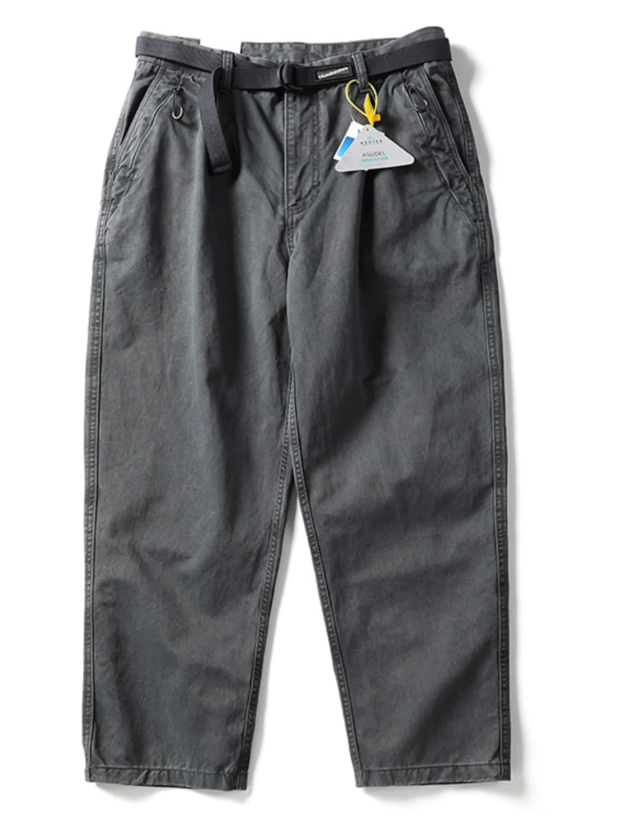 American Retro Japanese Pure Cotton Straight Leg Casual Pants Men's Autumn and Winter Thick Loose Workwear Pants Trend