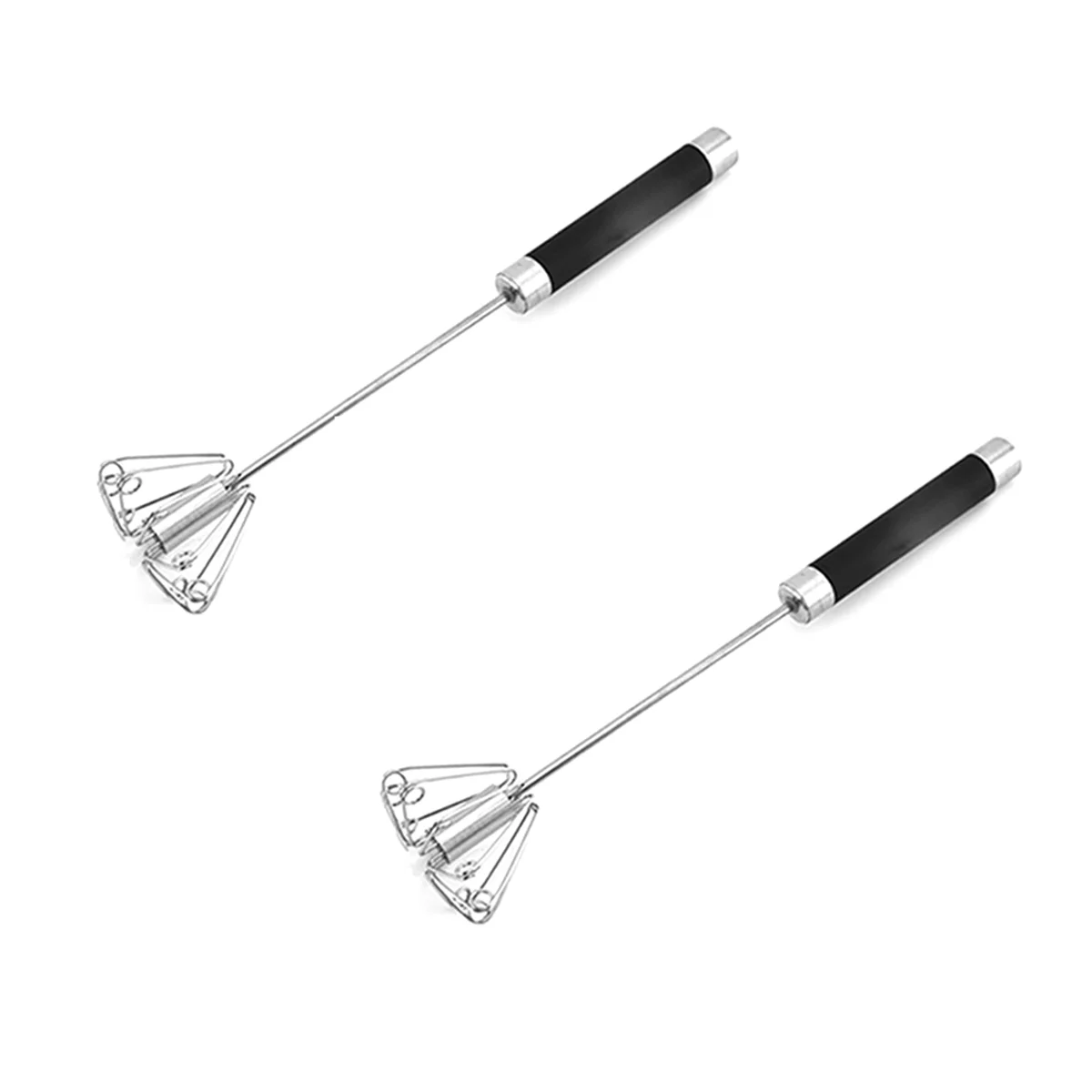 Rotatable Stainless Steel Kitchen Mixer Manual Whisk Egg Beater Whipping Manual Cream Whisk Semi Automatic Eggbeater