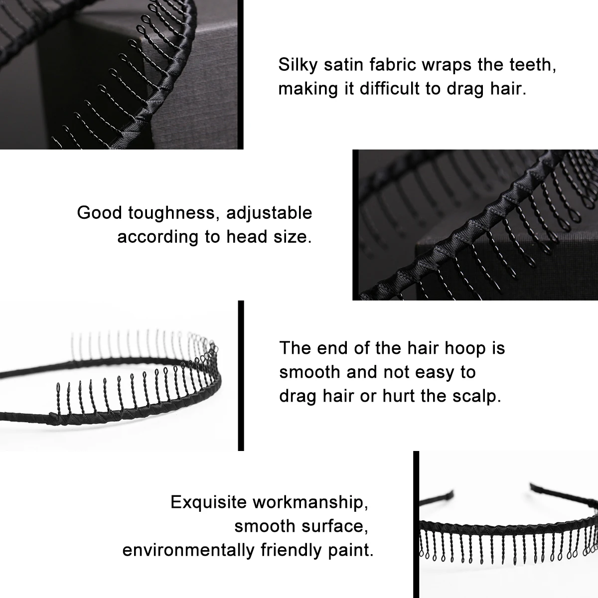 

Girls Anti Slip Headband Fashionable Long Toothed Hair Hoop Plastic Women Hair Band for Hairstyle Stylish Durable Use Perfect