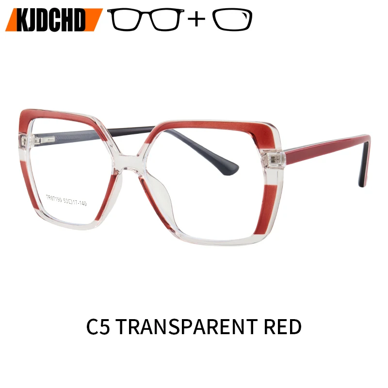 

KJDCHD New Arrivals Polygon Butterfly Prescription Eyeglasses for Handmade Acetate Photochromic Optical Glasses for Women