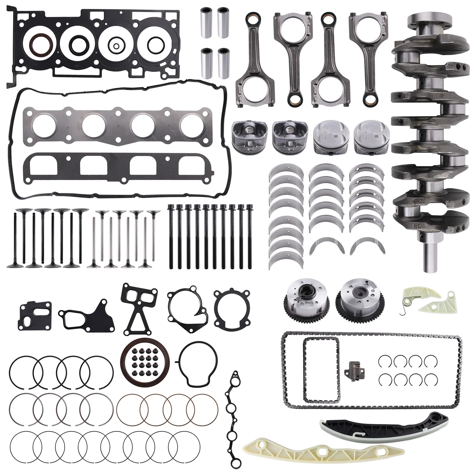 

G4KF Engine Rebuild Kit w/ Crankshaft Rods Timing for Hyundai Kia Forte 2.0T
