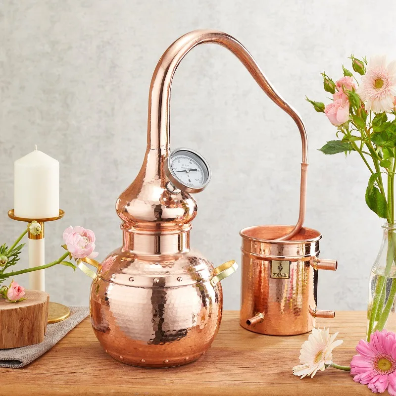 Household Small Copper Distiller Hydrosol Essential Oil Collector Whiskey Wine Brewing Distillation Making Tool