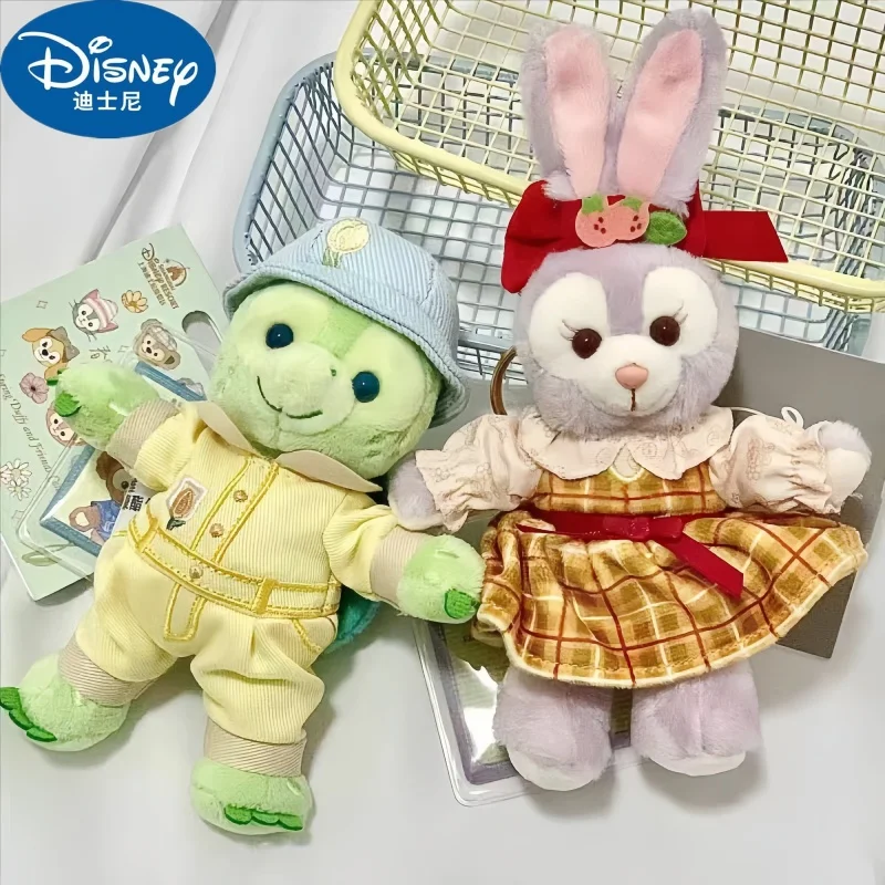 Disney ของเล่นตุ๊กตาพวงกุญแจพวงกุญแจตุ๊กตา Stellalou Shelliemay Linabell Kawaii กระเป๋าจี้น่ารักสาวหัวใจของขวัญน่ารัก