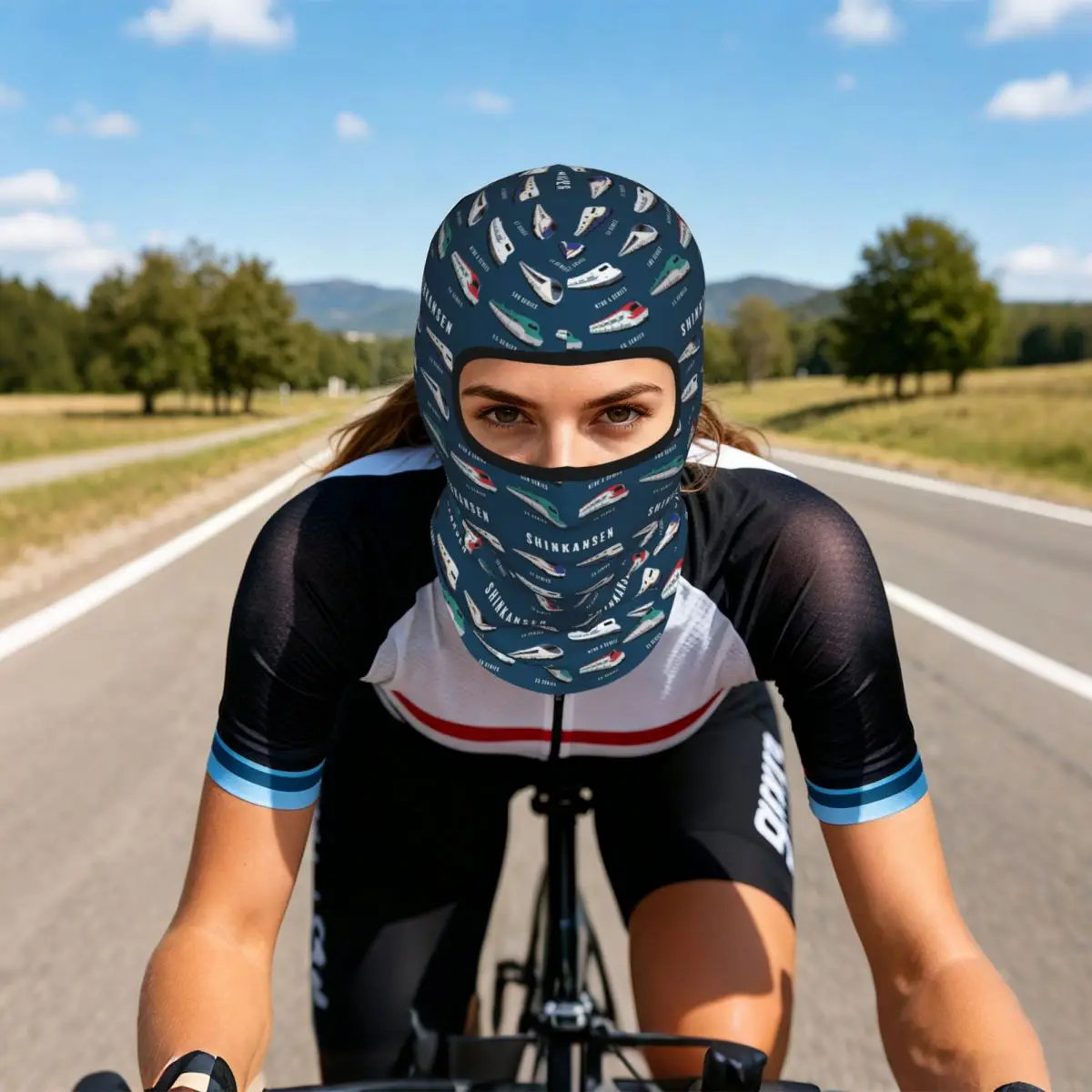 Japanese Shinkansen Bullet Trains Breathable Balaclava Full Face Mask Sun Protection Neck Gaiter For Motorcycle Cycling Outdoor