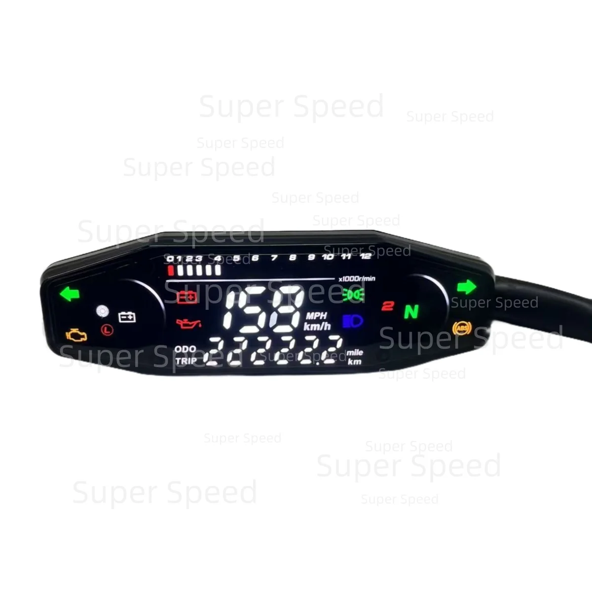 New Universal Motorcycle Speedometer Moto Dashboard Oil Gauge Tachometer Odometer Digital Meters Sensor Set For Russian KR200