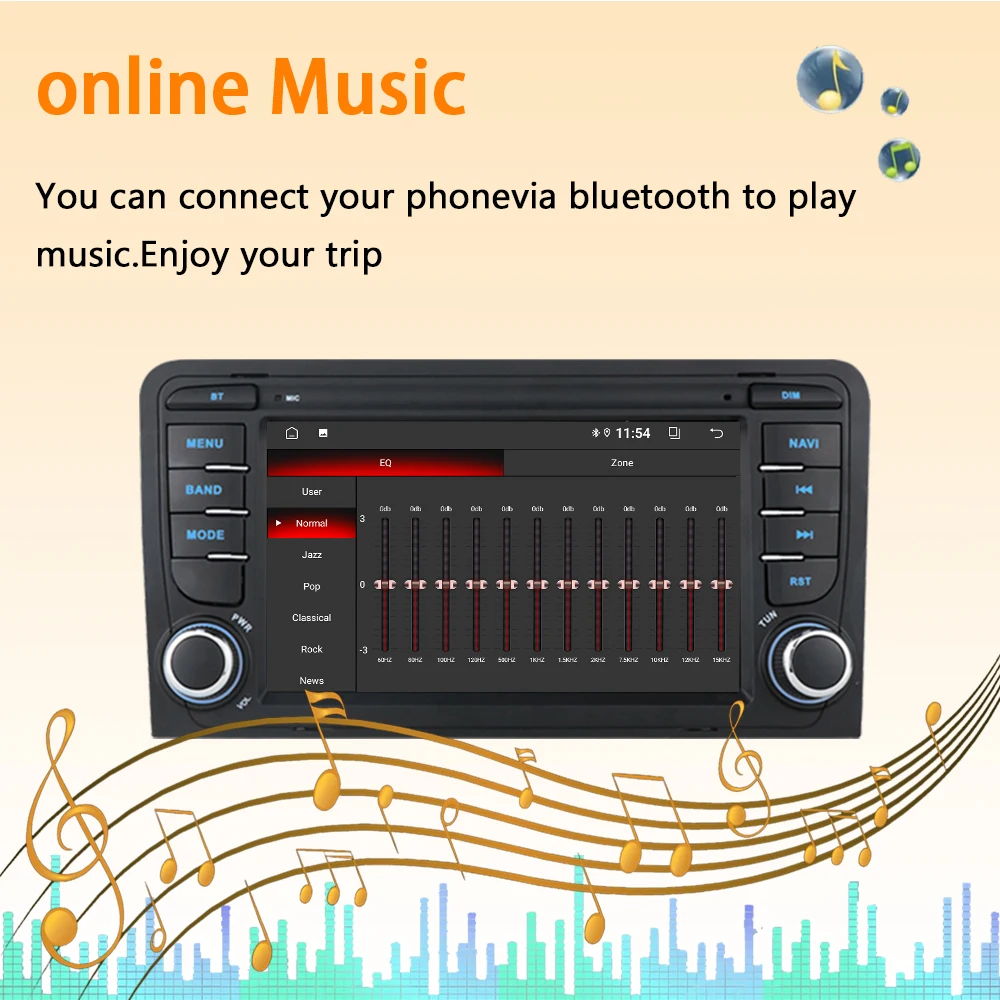 مناسبة لأودي A3 (2003-2010) 7 بوصة أندرويد 13 راديو السيارة شاشة تعمل باللمس مشغل وسائط متعددة نظام تحديد المواقع والملاحة اللاسلكية Carplay BT WiF #5