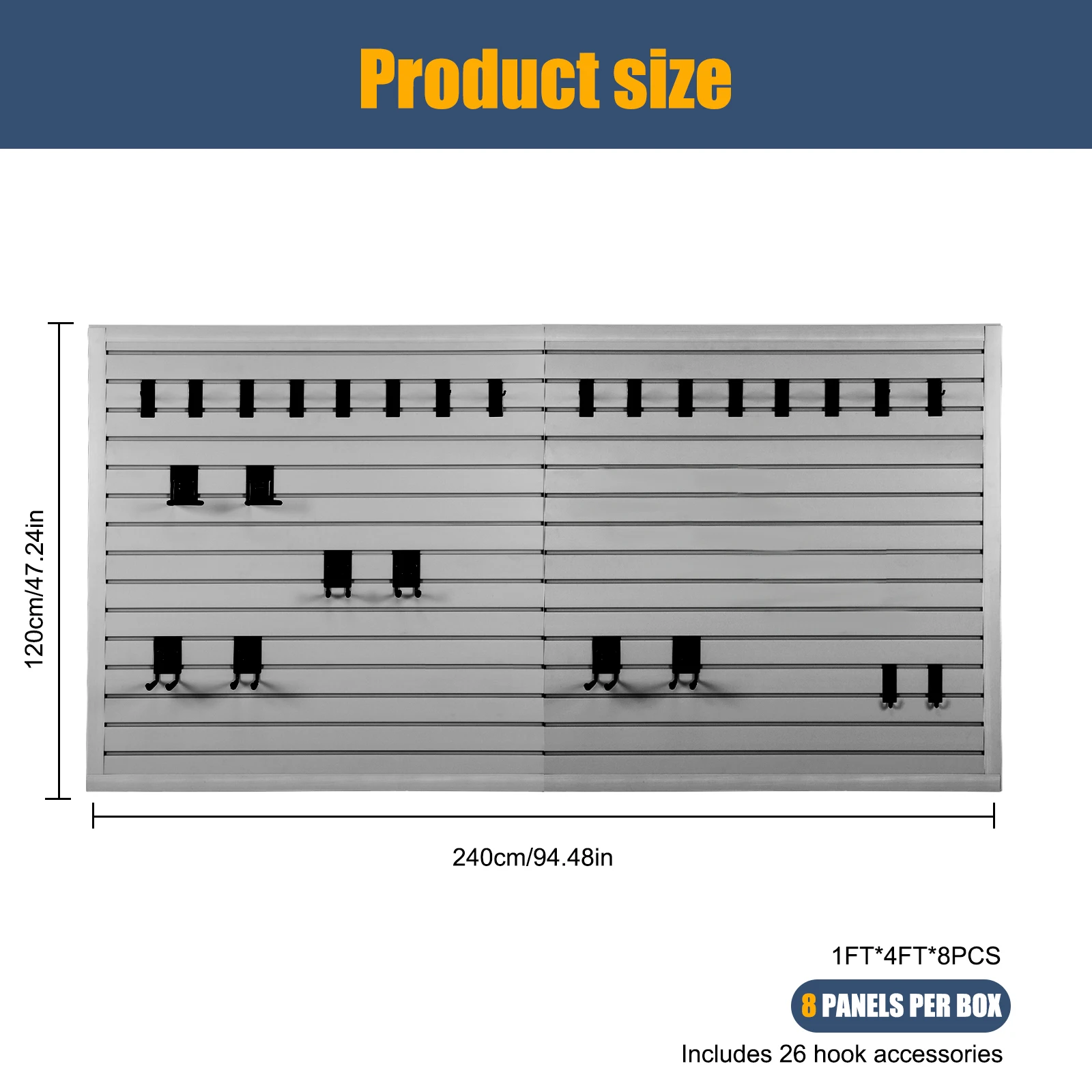 تخزين الحائط 4 × 8 أقدام لوحة ربط أداة تنظيم لوحات الحائط Pegboard لتخزين المرآب