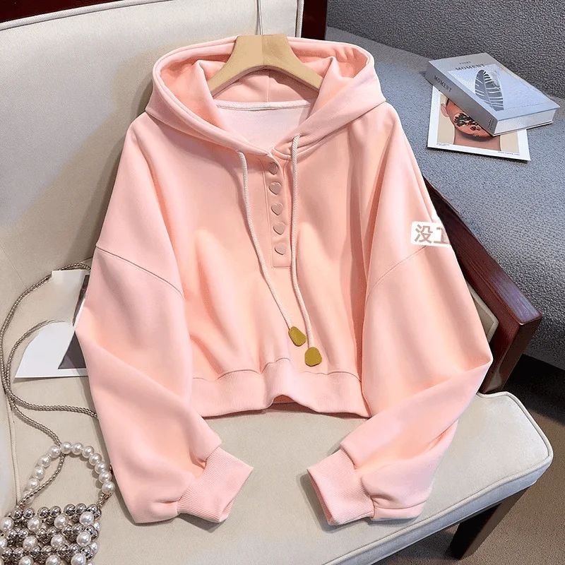 Sli فريدة من نوعها جميلة الأوروبية Sle المرأة هوديي Jaet الخريف الشتاء Faionable العصرية طويلة Sve فضفاضة تناسب البلوز