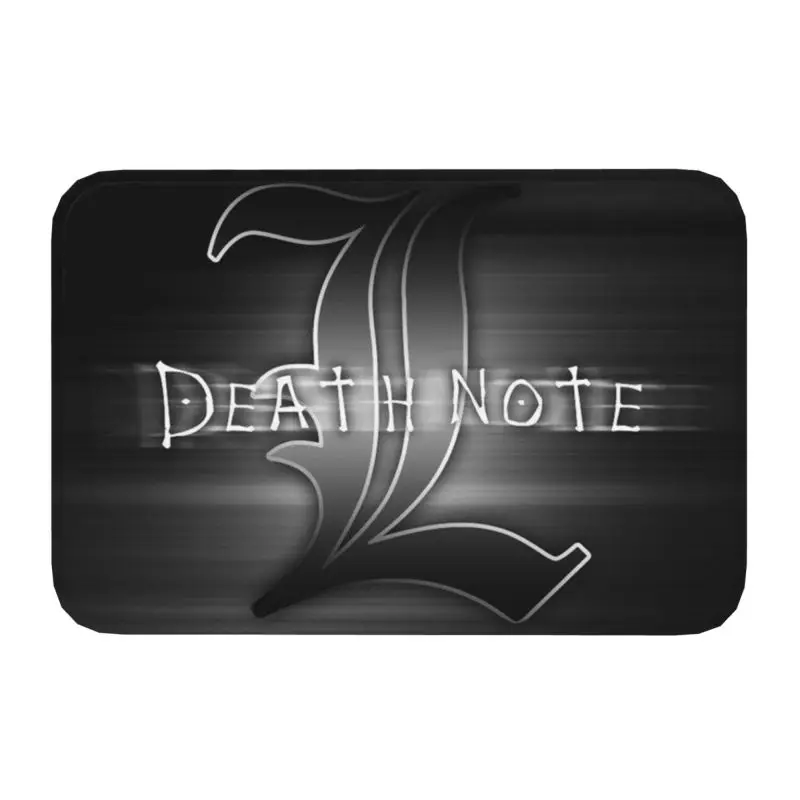 Death Note Door Floor Kitchen Bath Mat Anti-Slip Outdoor Anime Manga Light Yagami L Lawliet Doormat Toilet Entrance Carpet Rug