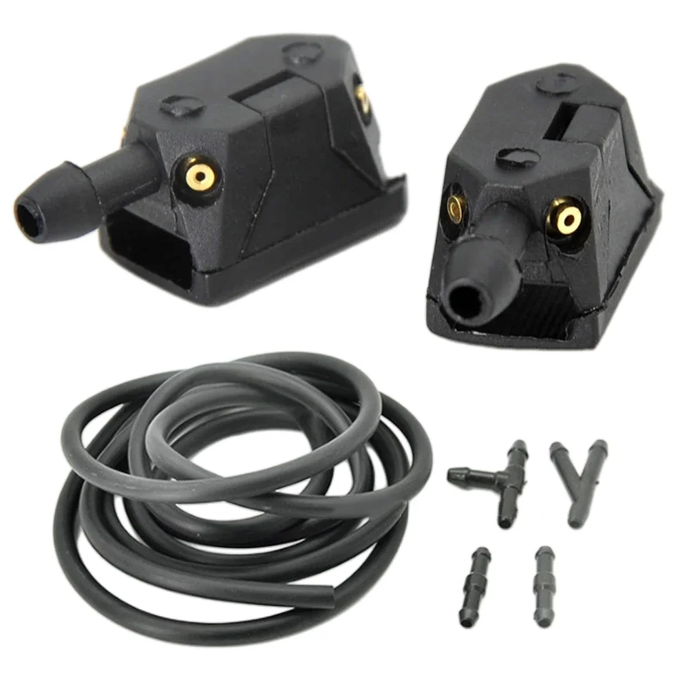 

8mm 9mm Wiper Nozzle 4-Hole Washer Nozzle Car Cleaning Versatile Solution 2M6.56FT Hose Length For 8mm 9mm Wiper