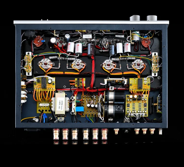 MUZISHARE X7 Amplifier Tabung Seimbang KT88 Amp Daya Rektifikasi Tekanan Tinggi Ganda GZ34 260W Phono Preamplifier Input XLR