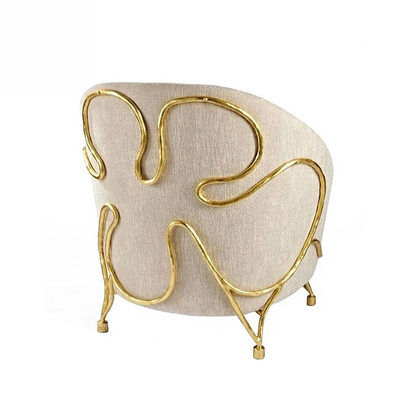 

Art metal, sofa chair, villa luxury creative high-end, single armchair
