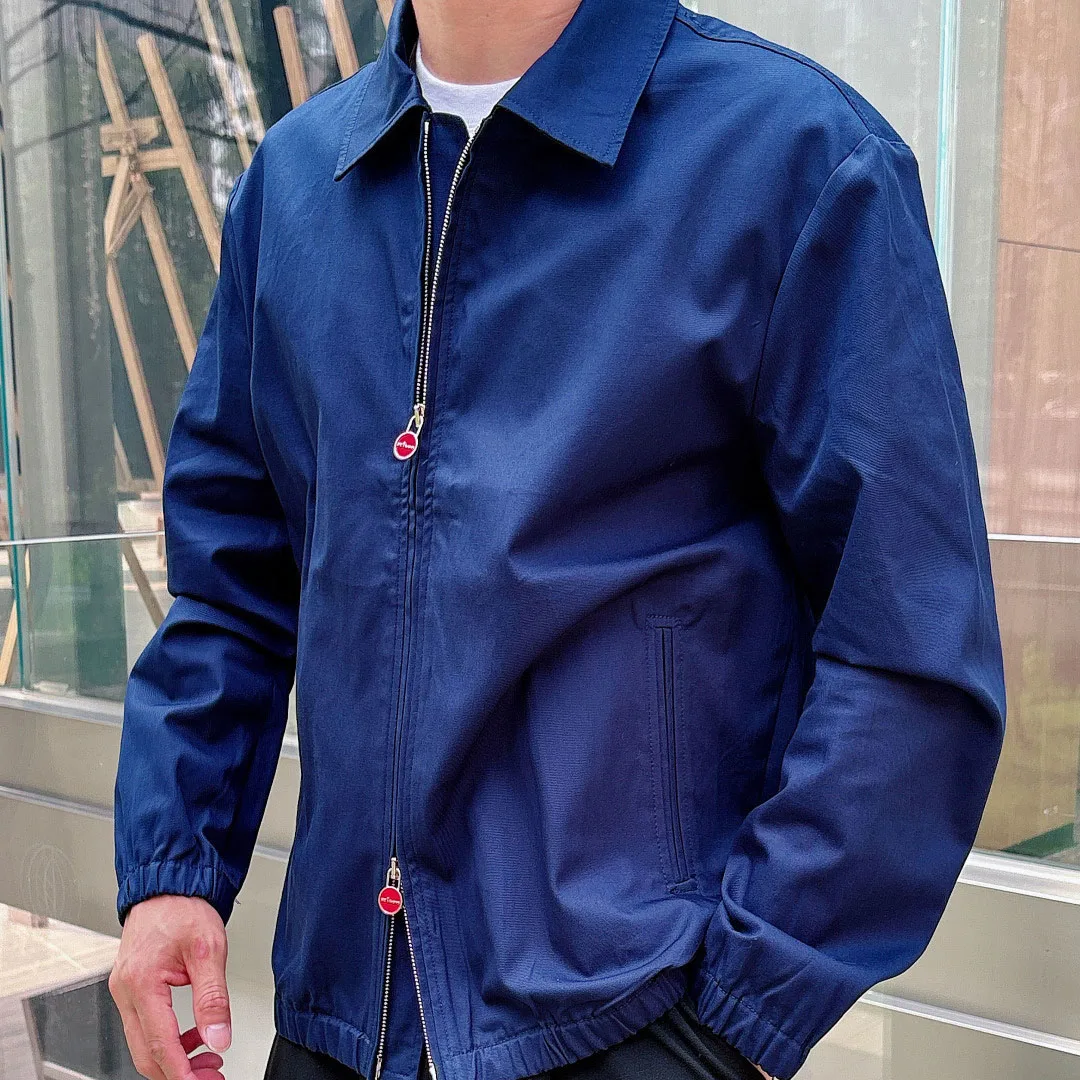 

Kiton осенне-зимняя новая однотонная модная универсальная куртка с двойной молнией и лацканами