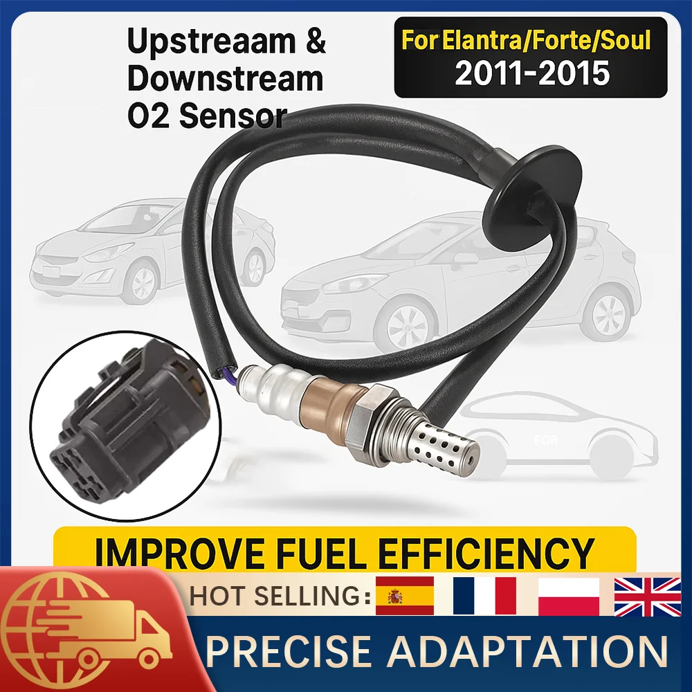 

2PCS Upstream & Downstream Oxygen O2 Sensor For 2011-2015 Hyundai Elantra GT 1.8L 2.0L 39210-2E200 39210-2E500 Replacement