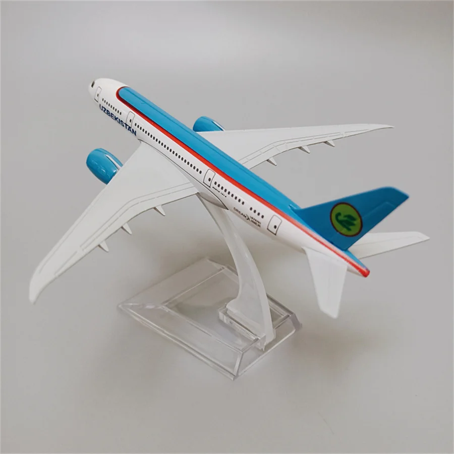 16cm Alloy Metal Air UZBEKISTAN Airlines Boeing 787 B787 Airplane Model UZBEKISTAN Airways Diecast Plane Model Aircraft Gifts